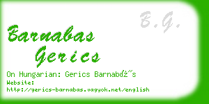 barnabas gerics business card